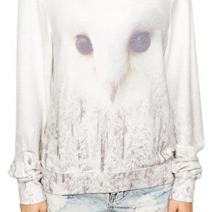 Wildfox Snowy Owl Baggy Beach Jumper